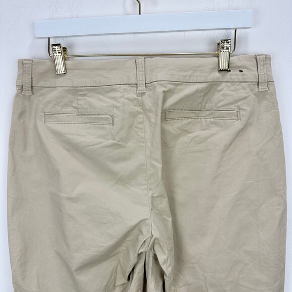 J.Crew 9" Frankie Bermuda Chino Short Cotton Mid Rise Tan Khaki Classic US 8 - Picture 7 of 8